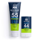 The Full Sun Kit contents, Watermans Mineral SPF 55 and FacePro Stick SPF 44